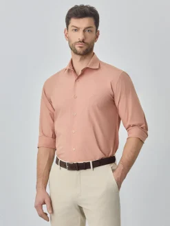 Hot Slim fit poplin over dye shirt Camisas Casuais