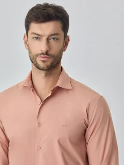 Hot Slim fit poplin over dye shirt Camisas Casuais