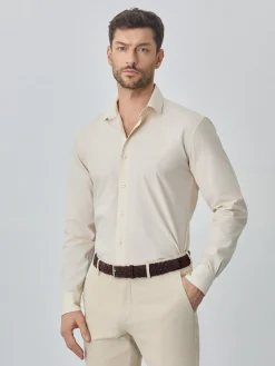 Hot Slim fit poplin over dye shirt Camisas Casuais