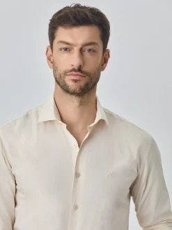 Hot Slim fit poplin over dye shirt Camisas Casuais
