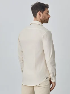 Hot Slim fit poplin over dye shirt Camisas Casuais
