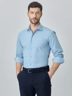 Hot Slim fit poplin over dye shirt Camisas Casuais