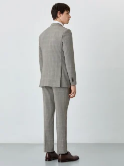 Outlet Slim Fit Prince Of Wales 3 Pieces Suit In Wool-elastane Blend Fatos