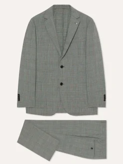 Outlet Slim Fit Prince of Wales Suit in Wool Fatos