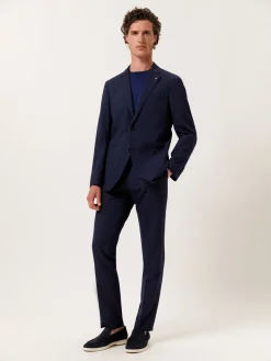 Best Slim Fit Prince of Wales Suit in Wool Fatos