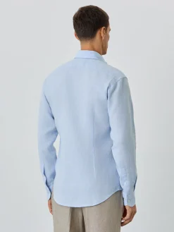 Online Slim Fit Shirt With Bristol Collar In Linen Camisas Clássicas