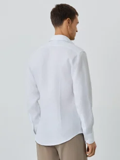 Online Slim Fit Shirt With Bristol Collar In Linen Camisas Clássicas