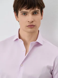 Slim Fit Shirt With Dublin Collar In Cotton Blend Camisas Clássicas
