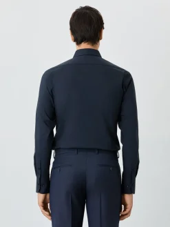 Slim Fit Shirt With Dublin Collar In Cotton Blend Camisas Clássicas