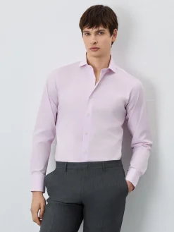 Slim Fit Shirt With Dublin Collar In Cotton Blend Camisas Clássicas