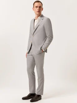 Discount Slim Fit Slub Mélange Cotton Twill Shirt with Open Collar Camisas Casuais