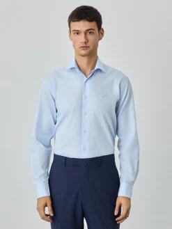 Hot Slim fit sof satin striped shirt Camisas Casuais