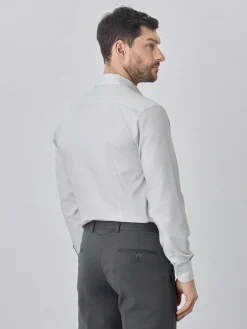 Sale Slim fit sof satin striped shirt Camisas Casuais