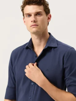 Best Slim Fit Soft Cotton Twill Shirt With Garment-Dyed Finish Camisas Casuais
