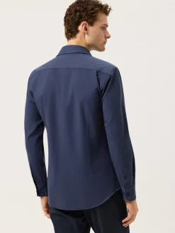 Best Slim Fit Soft Cotton Twill Shirt With Garment-Dyed Finish Camisas Casuais