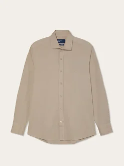 Best Slim Fit Soft Cotton Twill Shirt With Garment-Dyed Finish Camisas Casuais