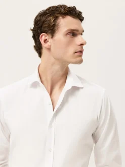 Best Slim Fit Soft Cotton Twill Shirt With Garment-Dyed Finish Camisas Casuais