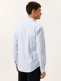 Discount Slim Fit Striped Oxford Shirt in 100I Cotton Camisas Casuais|Camisas Casuais