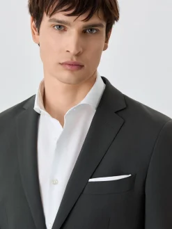 Outlet Slim Fit Suit In Wool-elastane Blend Fatos