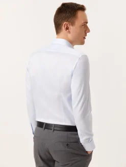Outlet Slim Fit Textured Shirt with Dublin Collar Camisas Clássicas