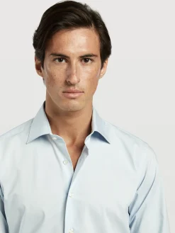 Clearance Slim Fit Travel Poplin Shirt in Comfort Cotton Camisas Clássicas|Camisas Clássicas