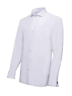 Sale Slim Fit Travel Poplin Shirt with double cuff in Comfort Cotton Camisas Clássicas|Camisas Clássicas