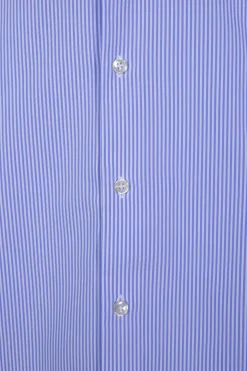 Slim Fit Travel Striped Poplin Shirt in Comfort Cotton Camisas Clássicas|Camisas Clássicas