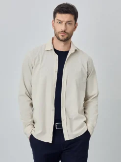 Discount Soft Needledcord Garment dye shirt Camisas Casuais