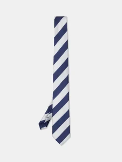 Striped Pattern 100% Silk Tie 7,5cm Gravatas