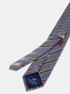 Discount Striped Pattern 100% Silk Tie 7,5cm Gravatas