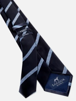 Clearance Striped Pattern 100% Silk Tie 7,5cm Gravatas