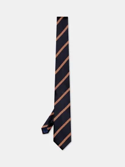 Clearance Striped Pattern 100% Silk Tie 7,5cm Gravatas