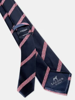 Clearance Striped Pattern 100% Silk Tie 7,5cm Gravatas