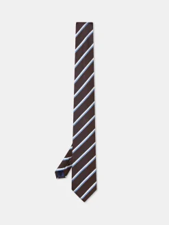 New Striped Pattern 100% Silk Tie 7,5cm Gravatas