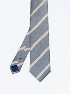 Sale Striped Pattern 100% Silk Tie 7,5cm Gravatas