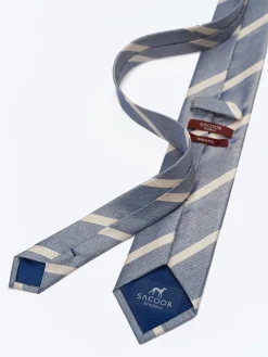 Sale Striped Pattern 100% Silk Tie 7,5cm Gravatas