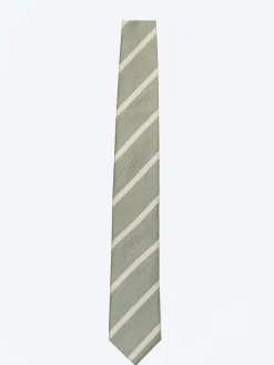 Sale Striped Pattern 100% Silk Tie 7,5cm Gravatas