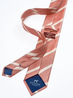 Sale Striped Pattern 100% Silk Tie 7,5cm Gravatas