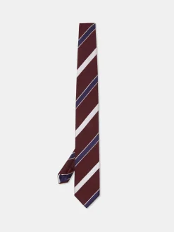 Sale Striped Pattern 100% Silk Tie 7,5cm Gravatas