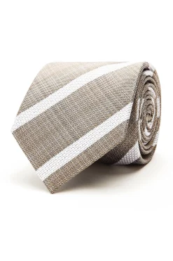 Online Striped Pattern Tie 100% Silk 8cm Gravatas