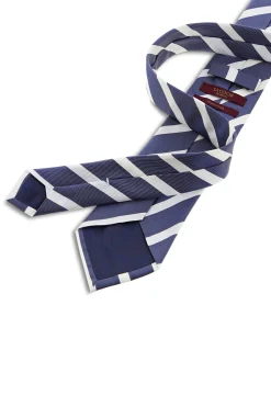Sale Striped Pattern Tie 100% Silk 8cm Gravatas