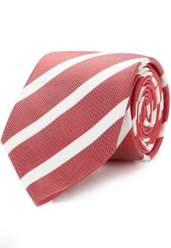 Sale Striped Pattern Tie 100% Silk 8cm Gravatas