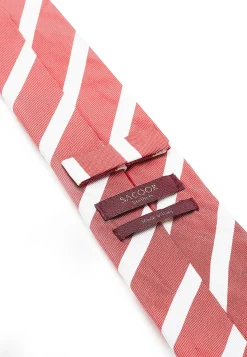 Sale Striped Pattern Tie 100% Silk 8cm Gravatas