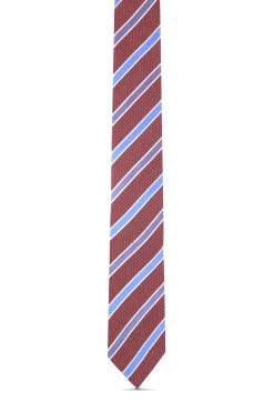 Sale Striped Pattern Tie 100% Silk 7cm Gravatas