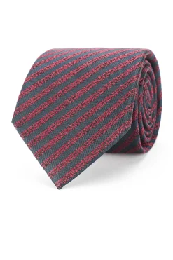Striped Pattern Tie 100% Silk 8cm Gravatas