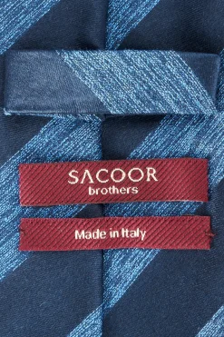 Discount Striped Pattern Tie 100% Silk 8cm Gravatas