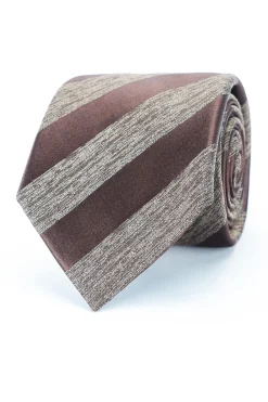 Discount Striped Pattern Tie 100% Silk 8cm Gravatas