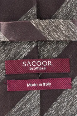 Discount Striped Pattern Tie 100% Silk 8cm Gravatas
