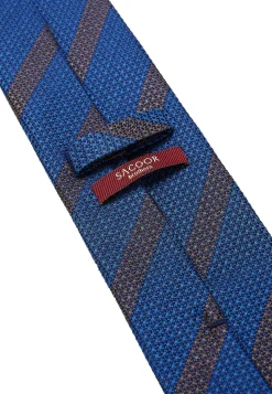 Striped Pattern Tie 100% Silk 7cm Gravatas