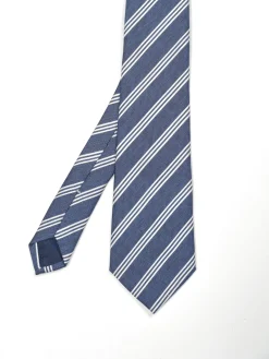 Clearance Striped Pattern Tie 100% Silk 8cm Gravatas